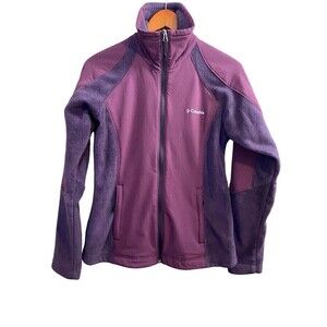 COLUMBIA Womens Fleece Jacket Women’s Size Small Purple Zip Up Zip Pockets